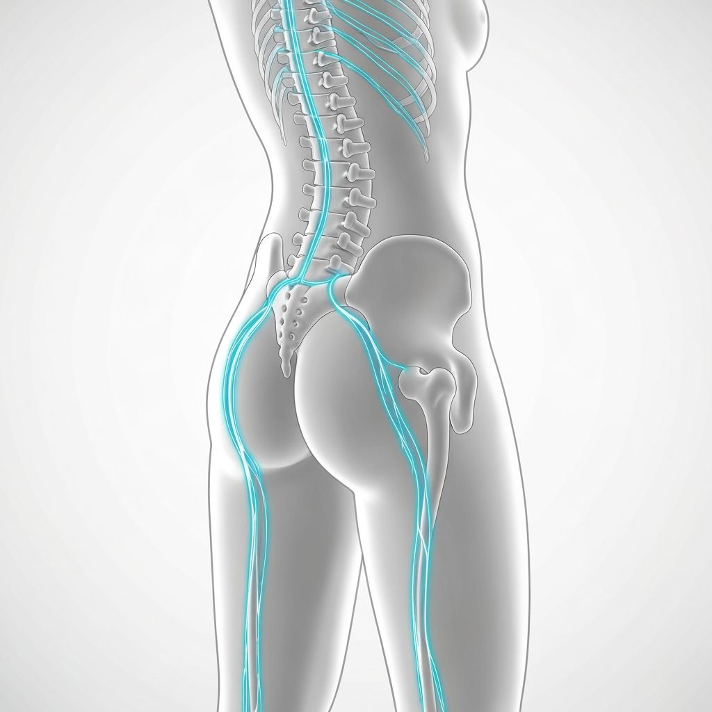Ischiasnerv Verlauf anatomische Illustration